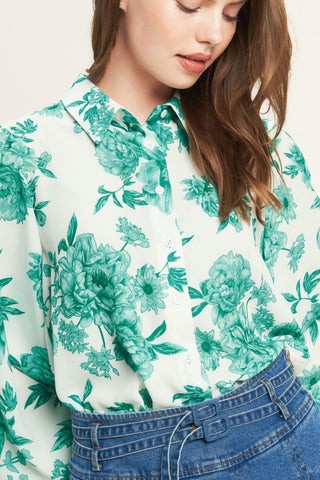 BOTANICAL POP WOVEN TOP - Glamourous Grace