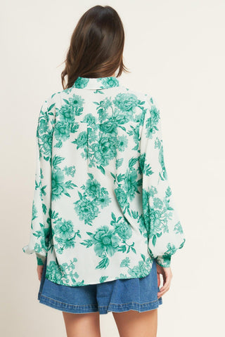 BOTANICAL POP WOVEN TOP - Glamourous Grace