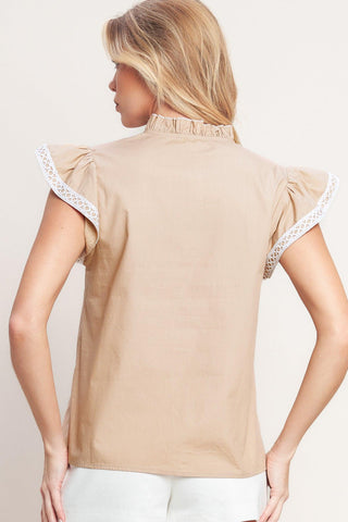 EASY TO ADMIRE WOVEN TOP - Glamourous Grace