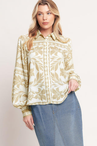 PALM BAZAAR WOVEN TOP - Glamourous Grace
