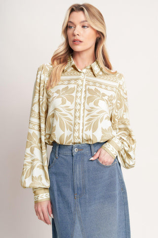 PALM BAZAAR WOVEN TOP - Glamourous Grace