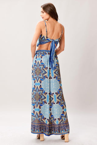 AZURE MANDALA WOVEN SCARF TOP AND PANT SET - Glamourous Grace