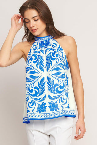 COASTAL CHARM HALTER WOVEN TOP - Glamourous Grace