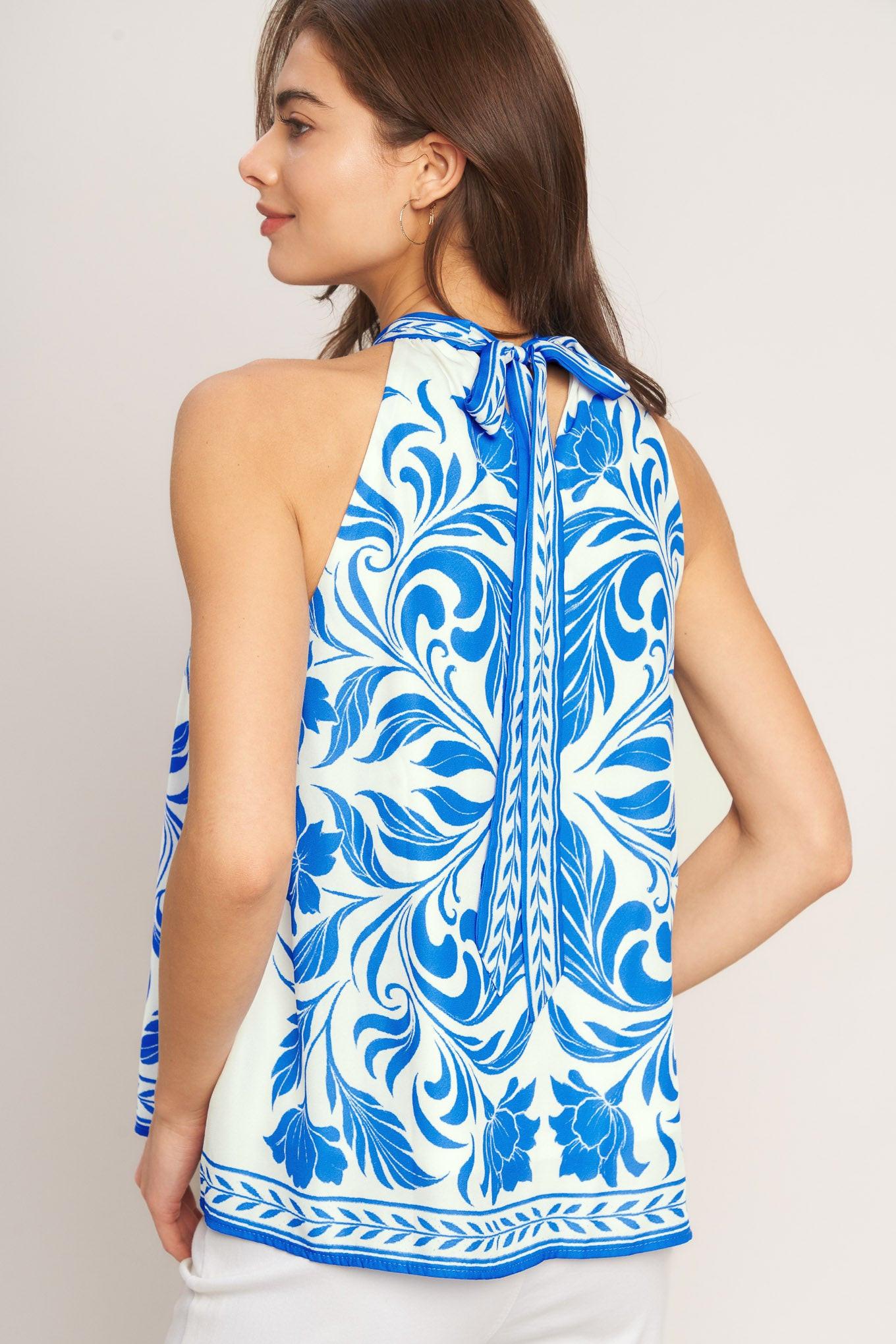 COASTAL CHARM HALTER WOVEN TOP - Glamourous Grace