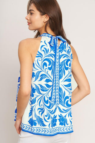COASTAL CHARM HALTER WOVEN TOP - Glamourous Grace