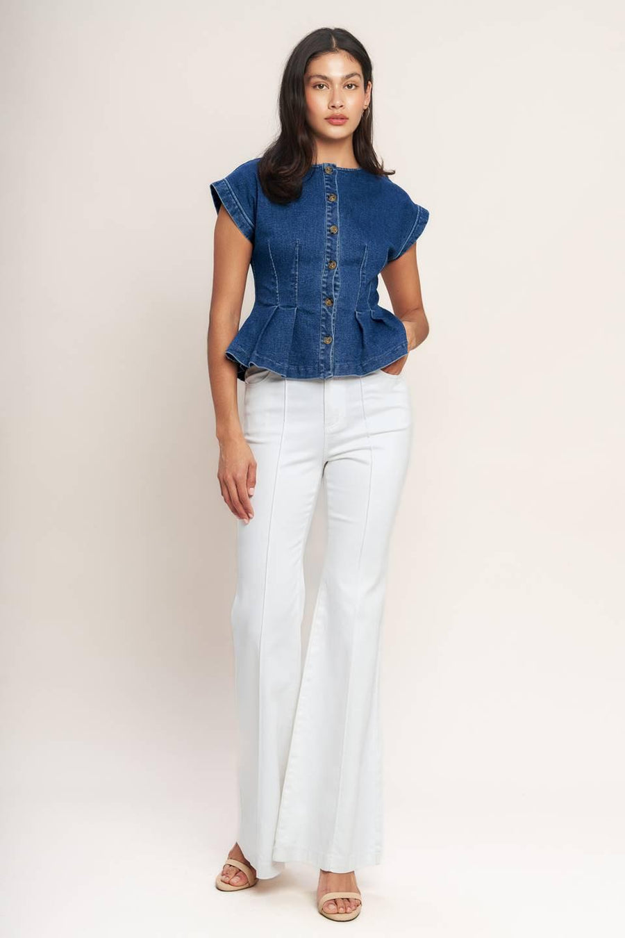 THE ONE YOU KEEP DENIM TOP - Glamourous Grace