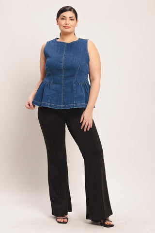 MODERN FLOUNCE DENIM TOP - Glamourous Grace