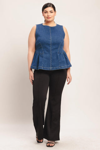 MODERN FLOUNCE DENIM TOP - Glamourous Grace