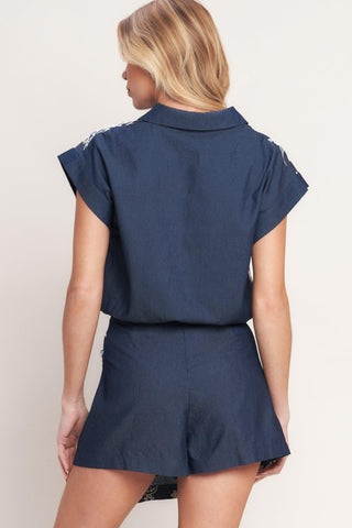 HANDCRAFTED FEEL EMBROIDERY TOP - Glamourous Grace