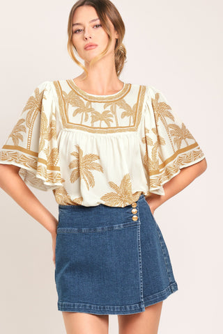 BREEZE STORY WOVEN TOP - Glamourous Grace