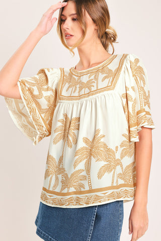 BREEZE STORY WOVEN TOP - Glamourous Grace