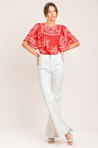 BREEZE STORY WOVEN TOP
