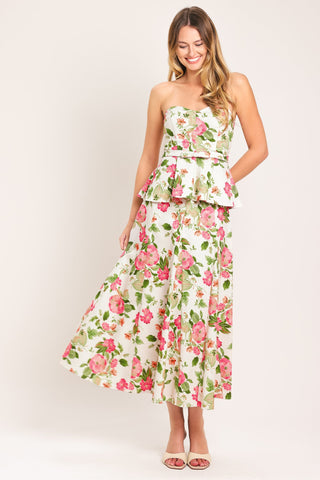 ROSE PETAL WOVEN TUBE TOP - Glamourous Grace