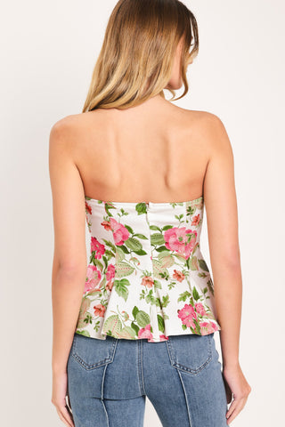 ROSE PETAL WOVEN TUBE TOP - Glamourous Grace