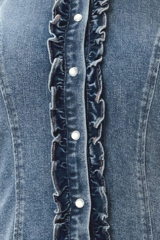 INDIGO BABE DENIM TOP - Glamourous Grace