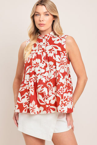 SUNSET BLOOM WOVEN TOP - Glamourous Grace