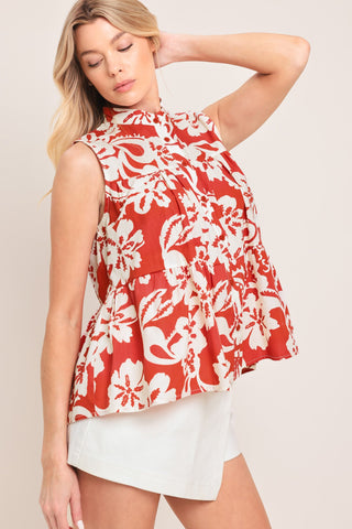 SUNSET BLOOM WOVEN TOP - Glamourous Grace