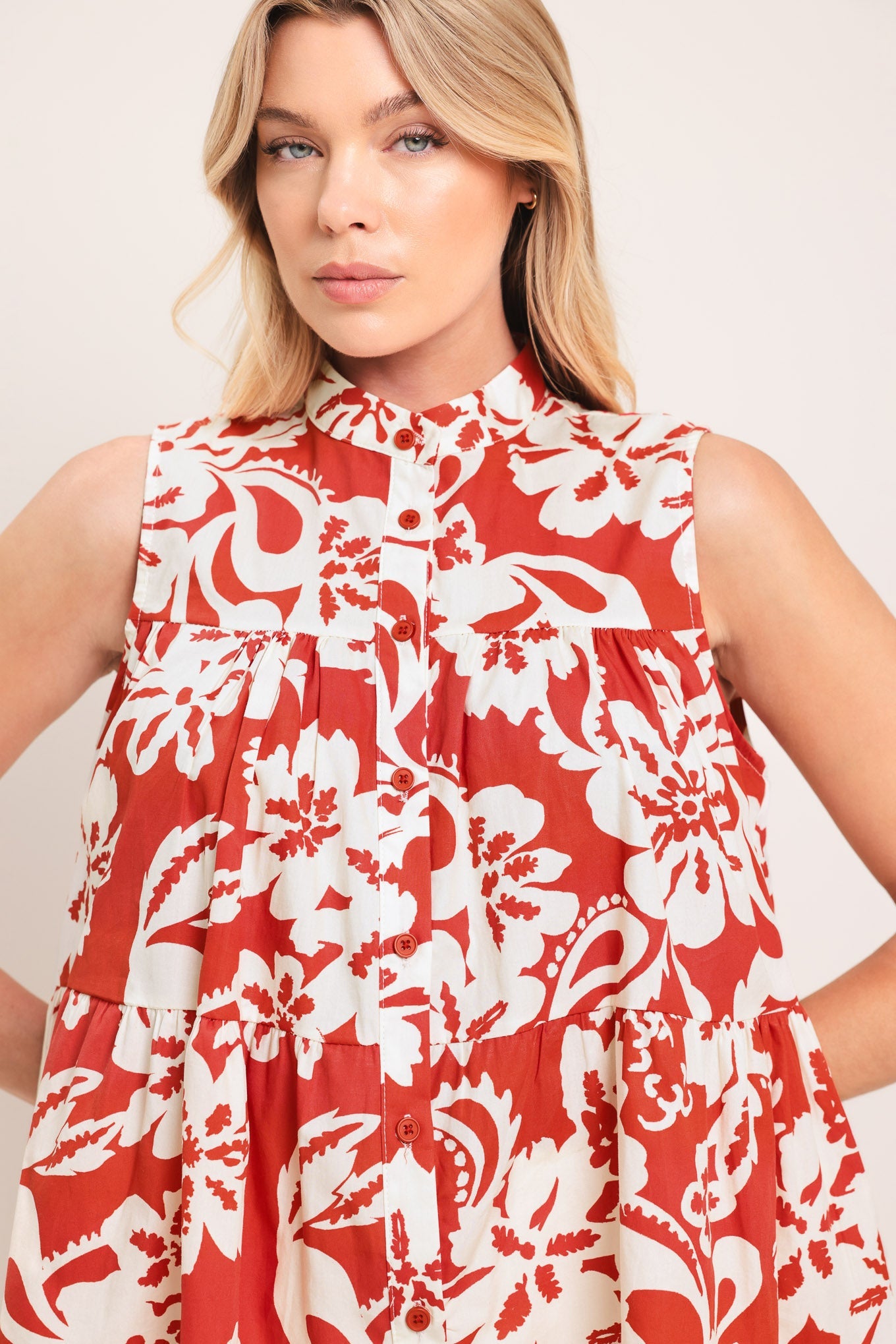 SUNSET BLOOM WOVEN TOP - Glamourous Grace