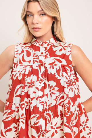 SUNSET BLOOM WOVEN TOP - Glamourous Grace