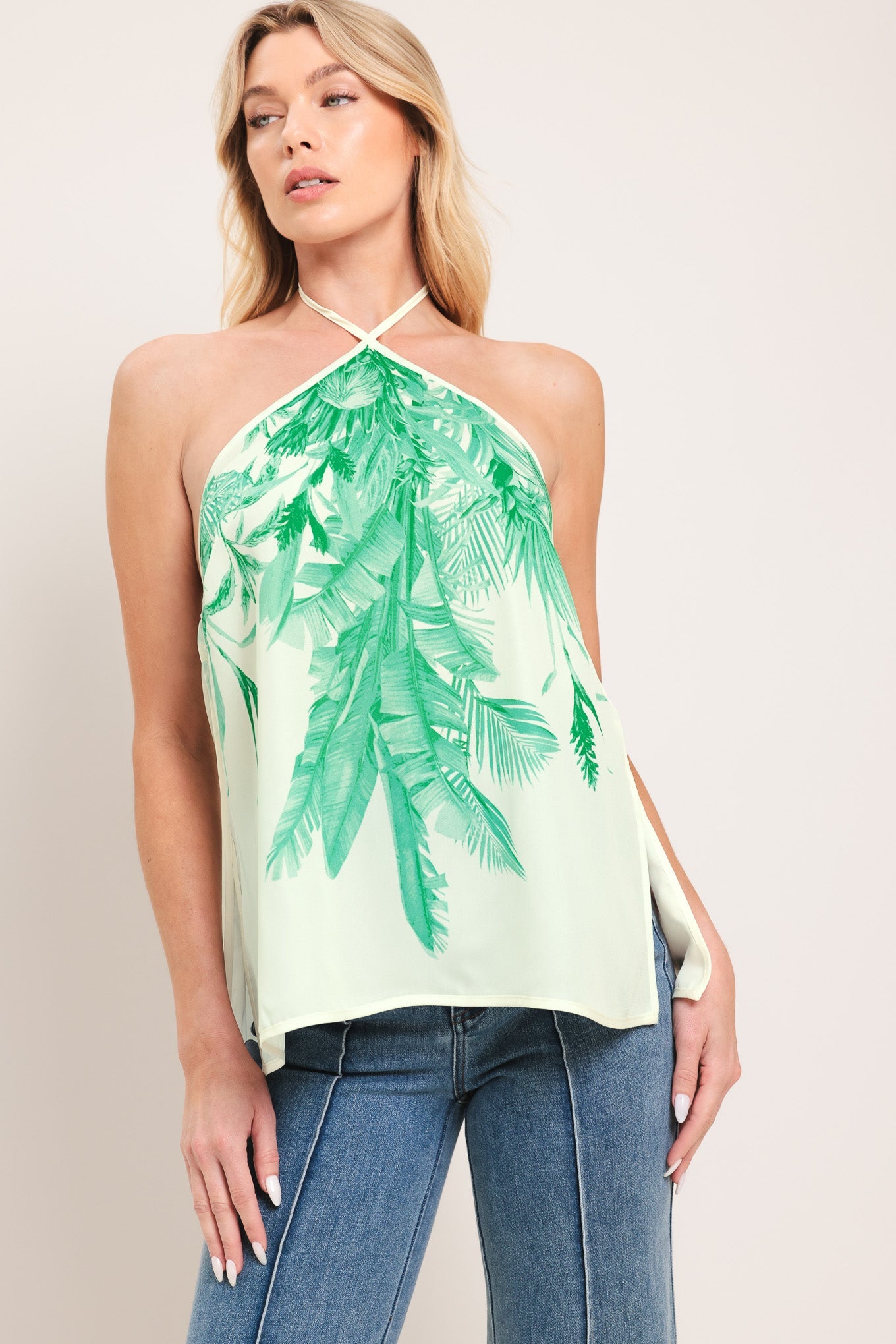 PALM SERENE WOVEN TOP - Glamourous Grace