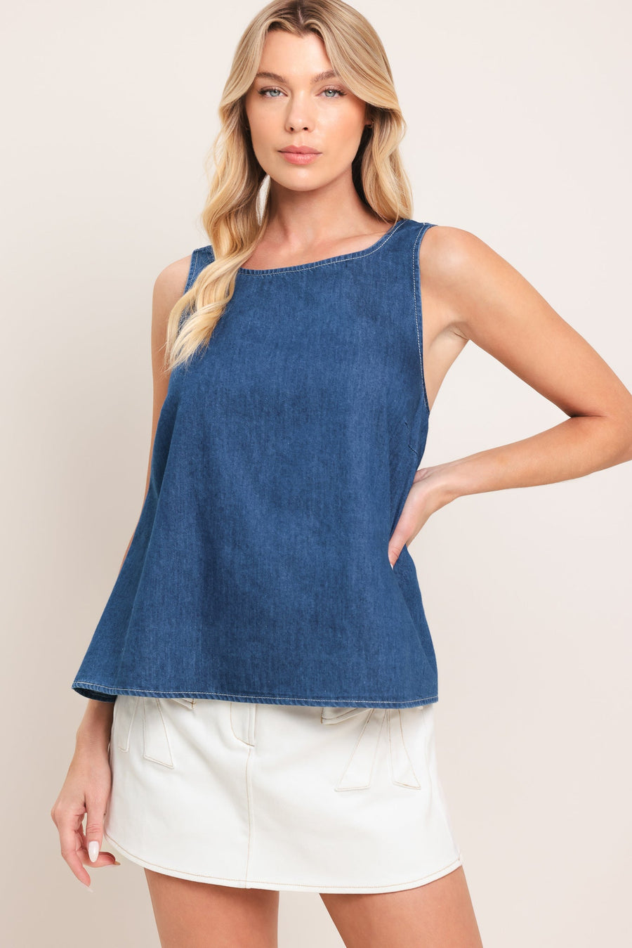WASHED FLOW WOVEN TOP - Glamourous Grace