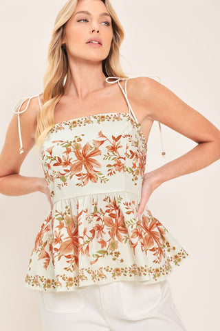 VILLA ROSA PEPLUM LOOK WOVEN TOP - Glamourous Grace