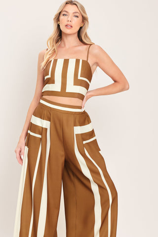 LUXE COAST WOVEN TOP AND PANT SET - Glamourous Grace