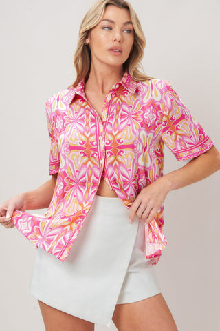 CANDY ORBIT WOVEN TOP - Glamourous Grace