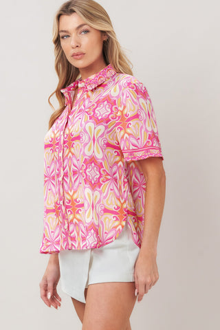 CANDY ORBIT WOVEN TOP - Glamourous Grace