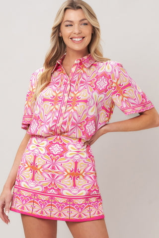 CANDY ORBIT WOVEN TOP - Glamourous Grace