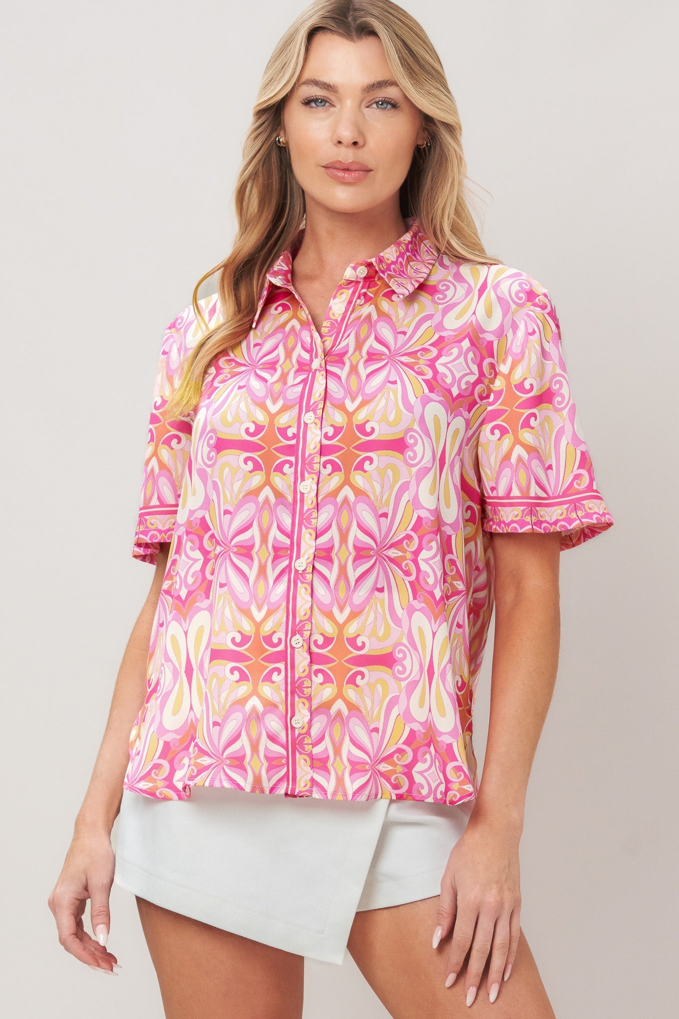 CANDY ORBIT WOVEN TOP - Glamourous Grace