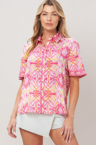 CANDY ORBIT WOVEN TOP - Glamourous Grace