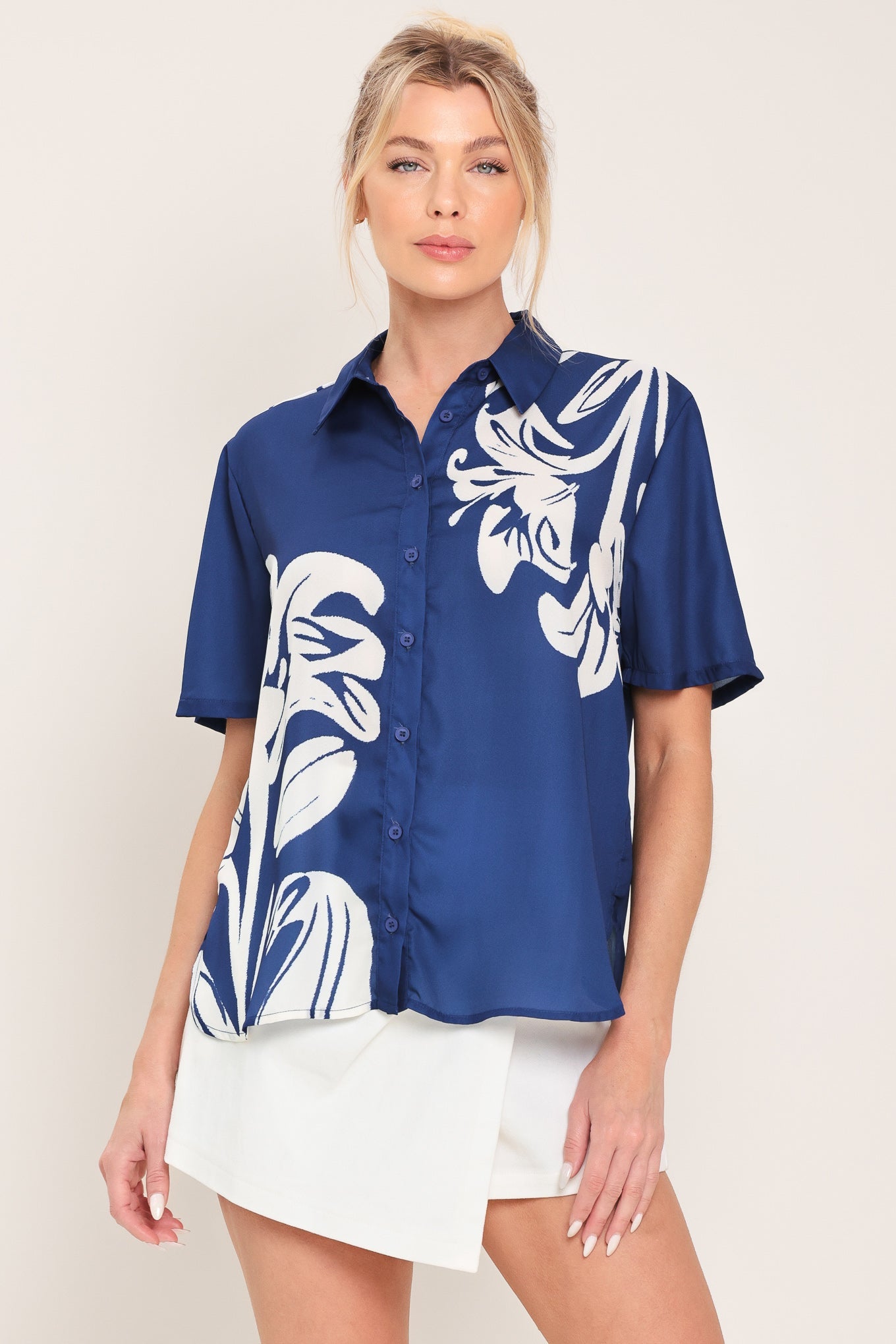 COASTAL BLOOM WOVEN TOP - Glamourous Grace