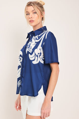 COASTAL BLOOM WOVEN TOP - Glamourous Grace