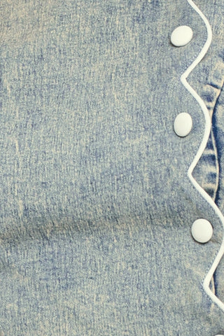 SWEET DETAIL DENIM CROP TOP - Glamourous Grace