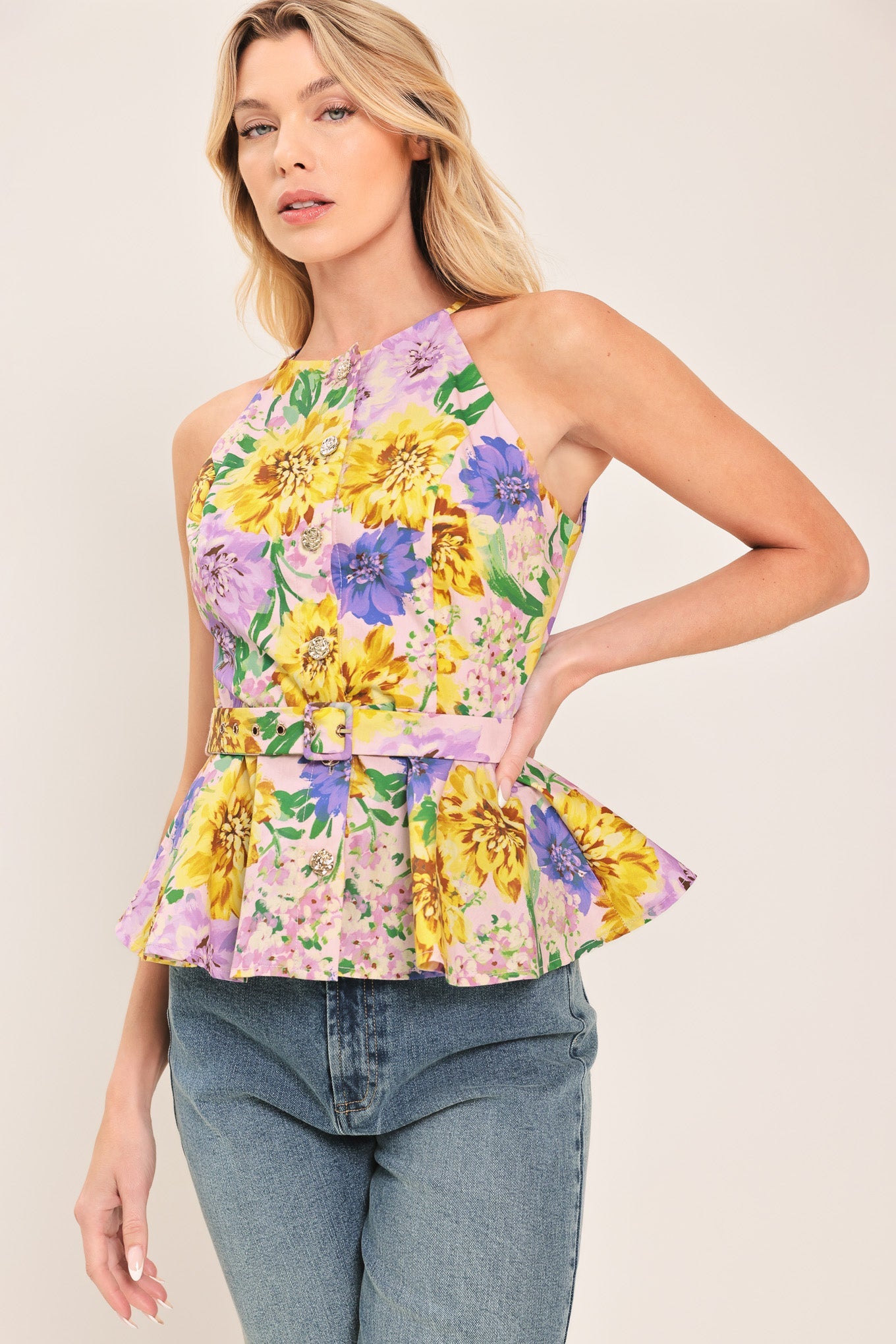 BLOSSOM MARKET WOVEN TOP - Glamourous Grace