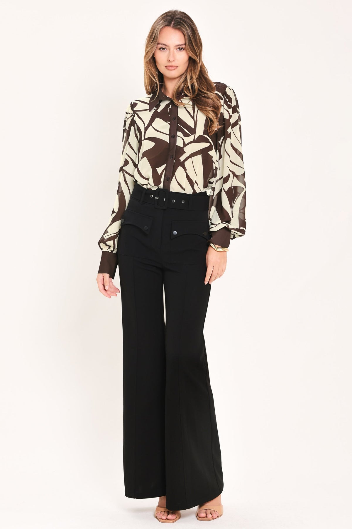 VANILLA VINE MOSAIC WOVEN TOP - Glamourous Grace