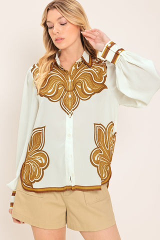 DESERT BLOOM WOVEN TOP