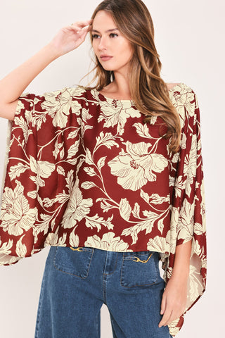 RUBY VINE INTERLUDE WOVEN TOP - Glamourous Grace