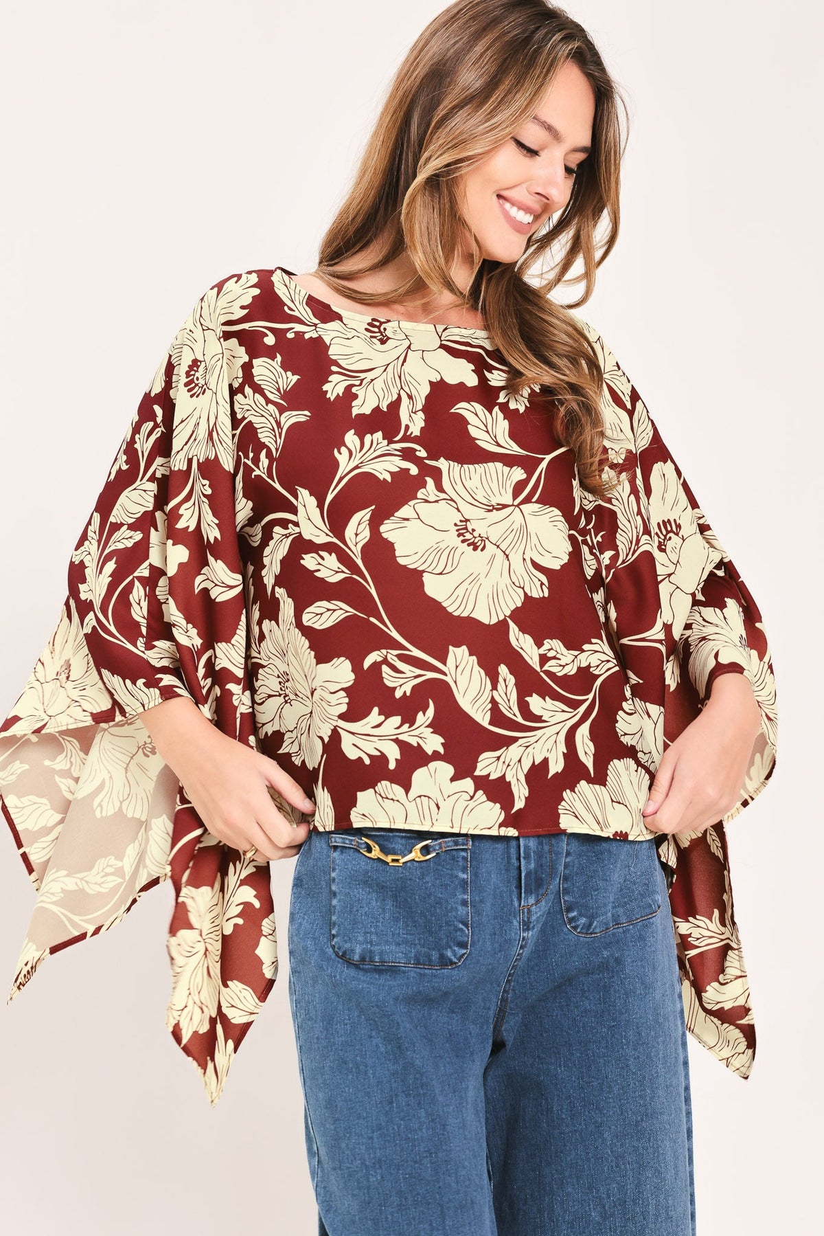 RUBY VINE INTERLUDE WOVEN TOP - Glamourous Grace