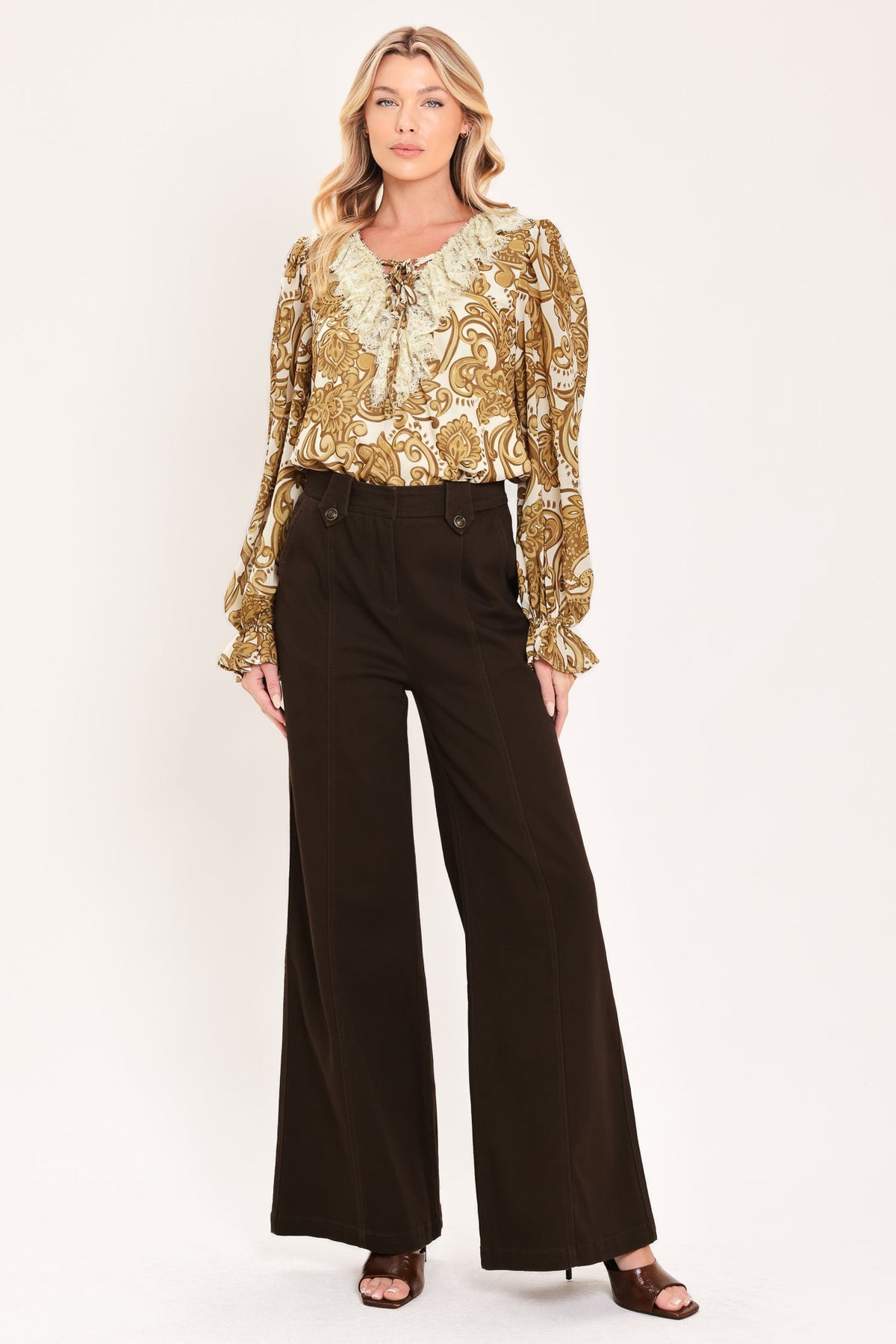 BUTTERCREAM BROCADE BEAUTY WOVEN TOP - Glamourous Grace