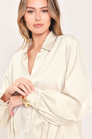 CANDLELIGHT COLLAR GRACE WOVEN TOP