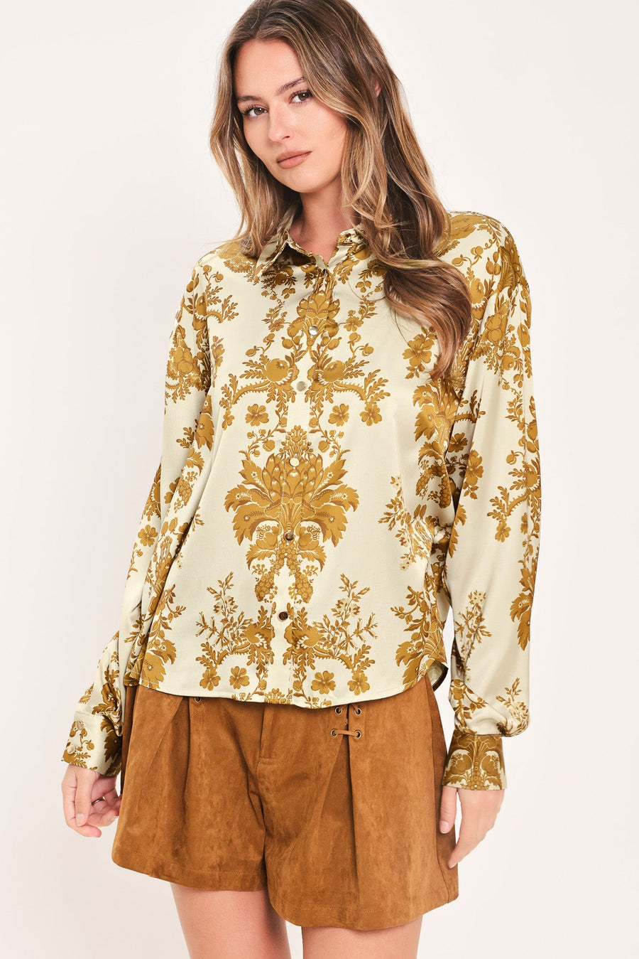 BAROQUE SUNSHINE WANDER WOVEN TOP - Glamourous Grace