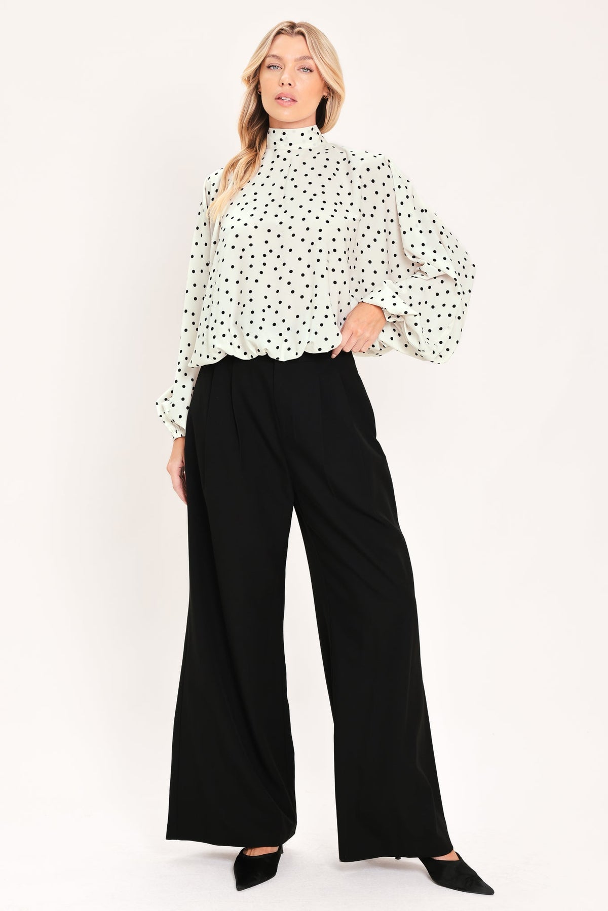 PEARL SPECKLE CHIC WOVEN TOP - Glamourous Grace