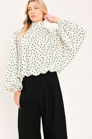 PEARL SPECKLE CHIC WOVEN TOP