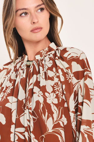 GOLDEN SEASON RUST HARDWARE-DETAIL BLOUSE