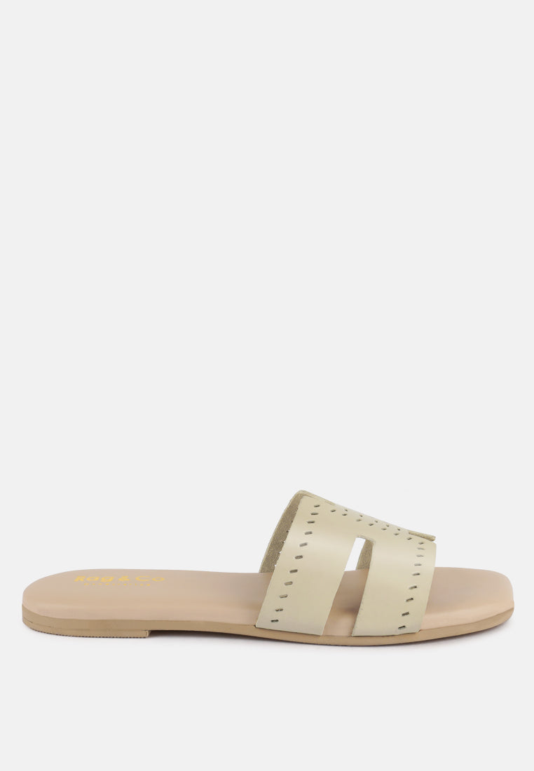 Ivanka Cut Out Slip On Sandals - Glamourous Grace