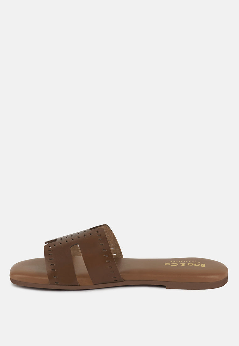 Ivanka Cut Out Slip On Sandals - Glamourous Grace