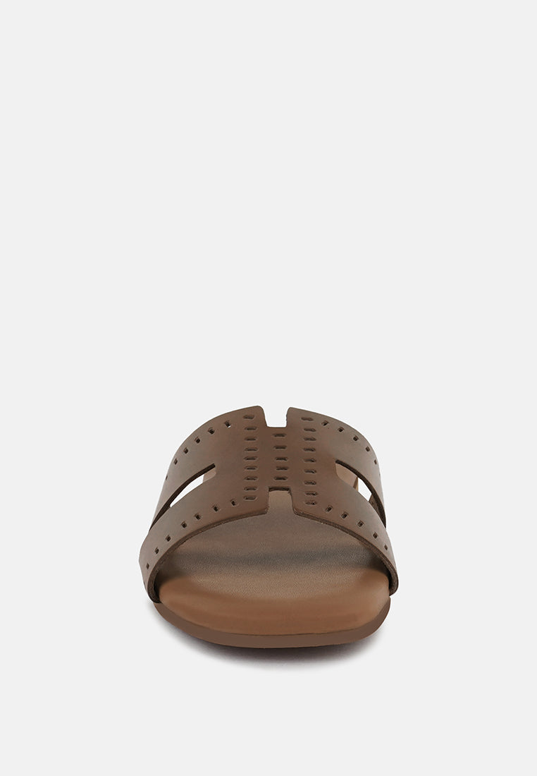 Ivanka Cut Out Slip On Sandals - Glamourous Grace