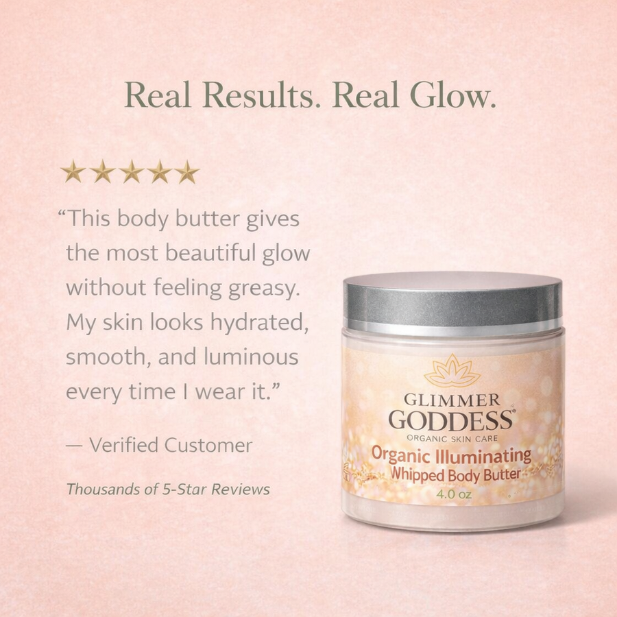Organic Shimmer Body Butter – Radiant, Deep Hydration - Glamourous Grace